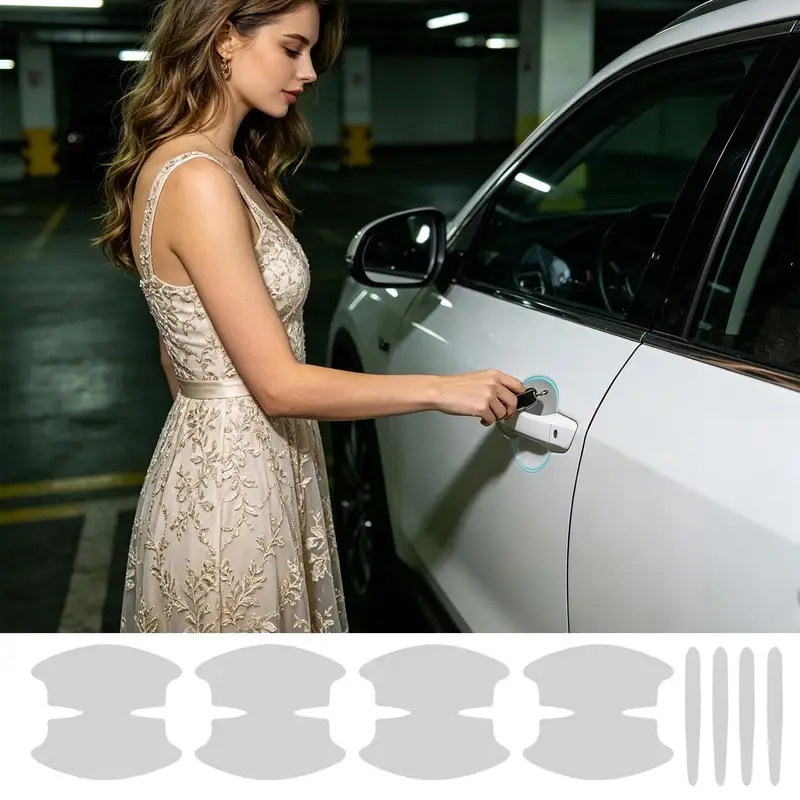 Car Door Handle Sticker 8 Piec - Car Door Handle Protector ulasan dan harga