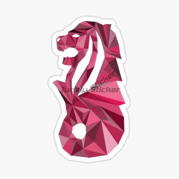 Singapore SIN Flag Map Merlion - Car Accessories Singapore ulasan dan harga