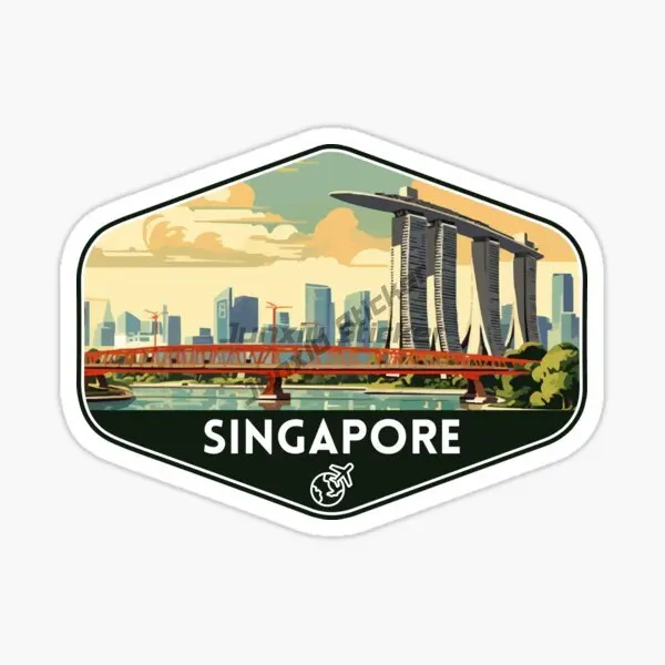 Singapore Flag Map Merlion Sce - Car Accessories Singapore ulasan dan harga