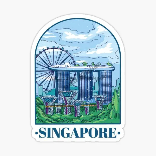 Singapore Flag Map Merlion Sce - Car Accessories Singapore ulasan dan harga