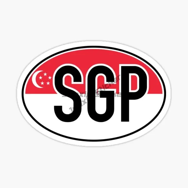 Singapore SGP Flag Map Merlion - Car Accessories Singapore ulasan dan harga
