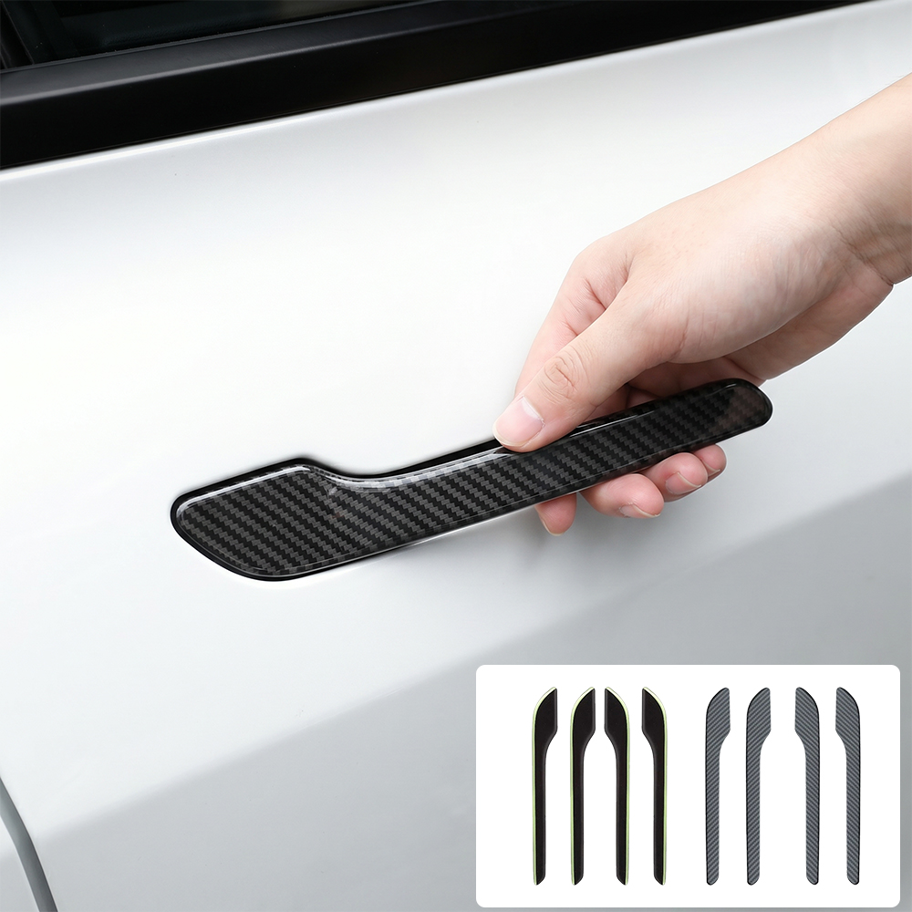 4PCS ABS Carbon Fiber Car Door - Car Door Handle Protector ulasan dan harga