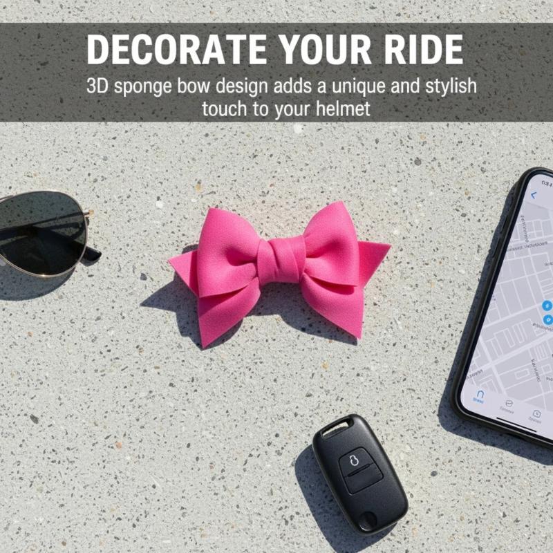Motorcycle Helmet Bow Decorati - Car Accessories For Women ulasan dan harga