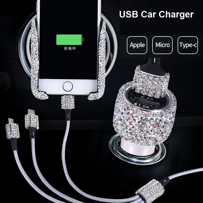 USB Car Charger 5V 2.1A Dual-P - Car Accessories For Women ulasan dan harga