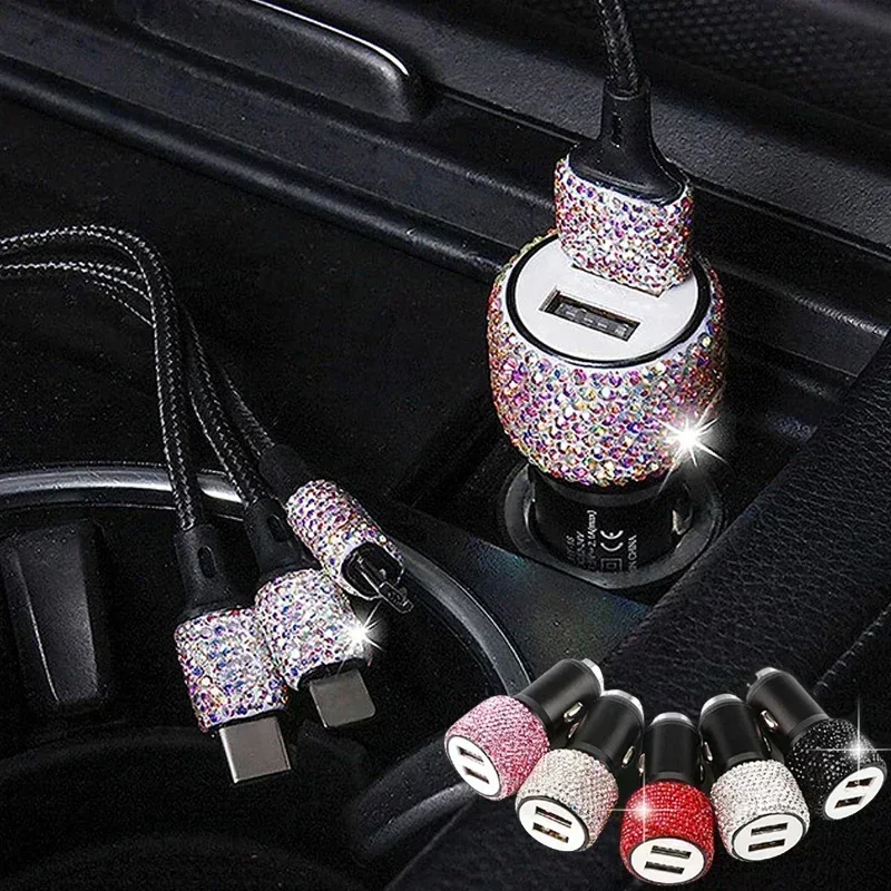 USB Car Charger 5V 2.1A Dual-P - Car Accessories For Women ulasan dan harga