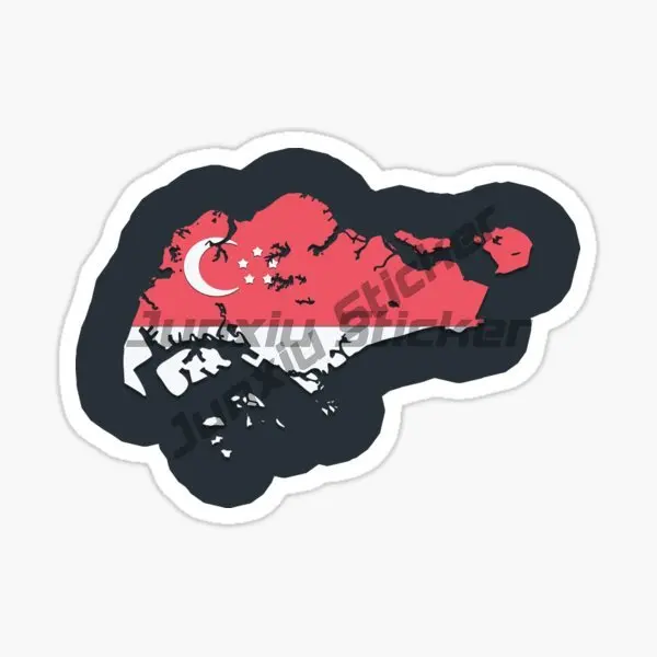 Singapore Flag Map Lion Creati - Car Accessories Singapore ulasan dan harga