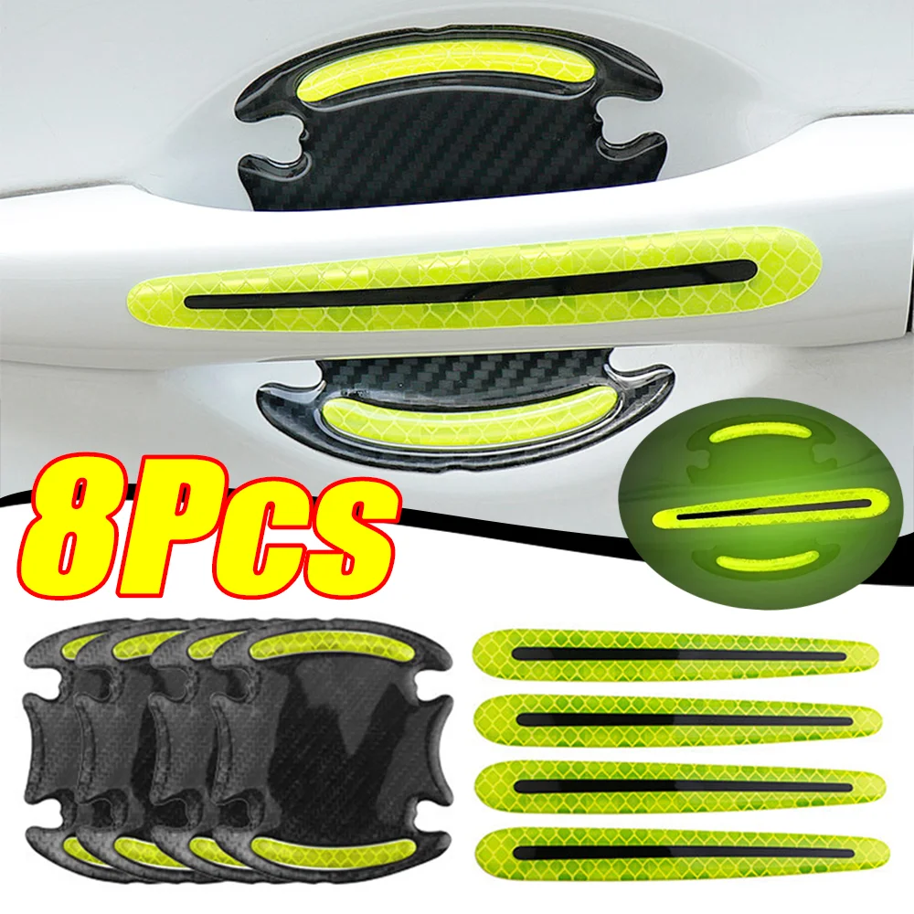 4/8PCS Car Door Reflective Sti - Car Door Handle Protector ulasan dan harga