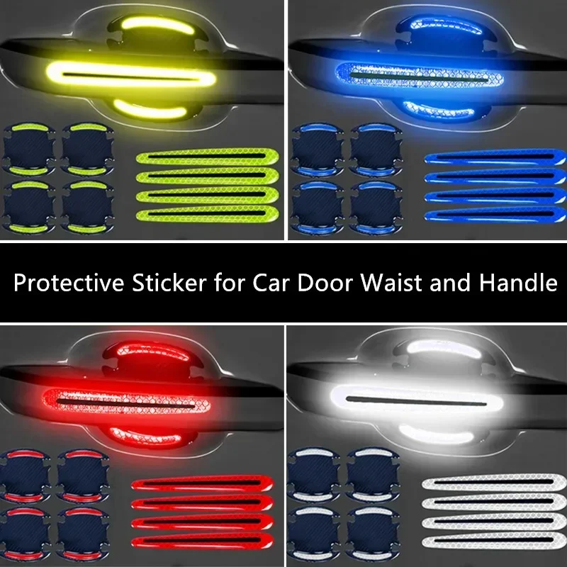 4/8PCS Car Door Reflective Sti - Car Door Handle Protector ulasan dan harga