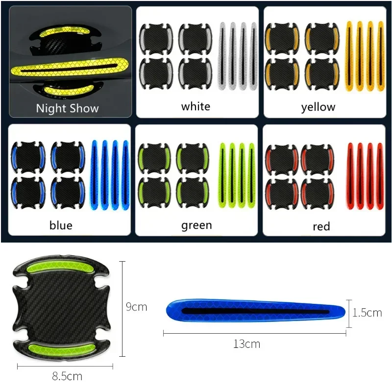 4/8PCS Car Door Reflective Sti - Car Door Handle Protector ulasan dan harga