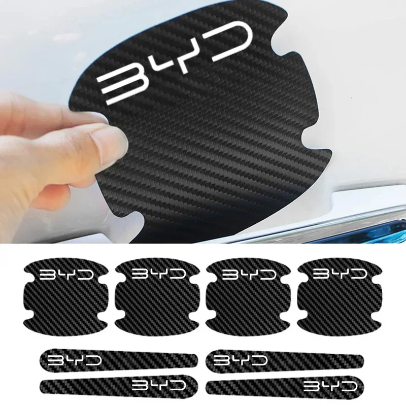 8Pcs Carbon Fiber Car Door Han - Car Door Handle Protector ulasan dan harga
