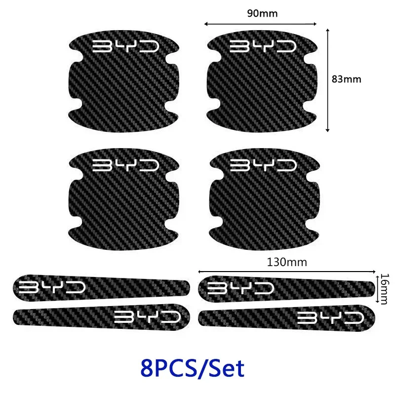 8Pcs Carbon Fiber Car Door Han - Car Door Handle Protector ulasan dan harga