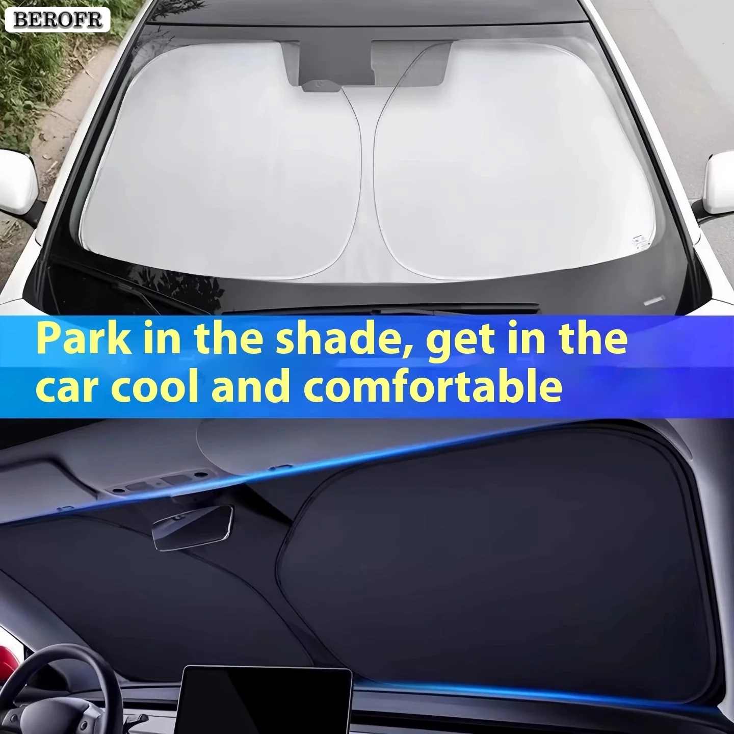 Car Windshield Sun Shade Cover - Car Accessories Yate ulasan dan harga