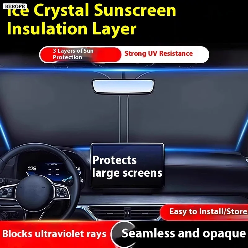 Car Windshield Sun Shade Cover - Car Accessories Yate ulasan dan harga